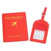 PATIKIL Passport Holder and Luggage Tag Leather Travel Passport Suitcase Travel Accessories for Men and Red Set, Cover, Wallet, Tag, Women, Airplane,