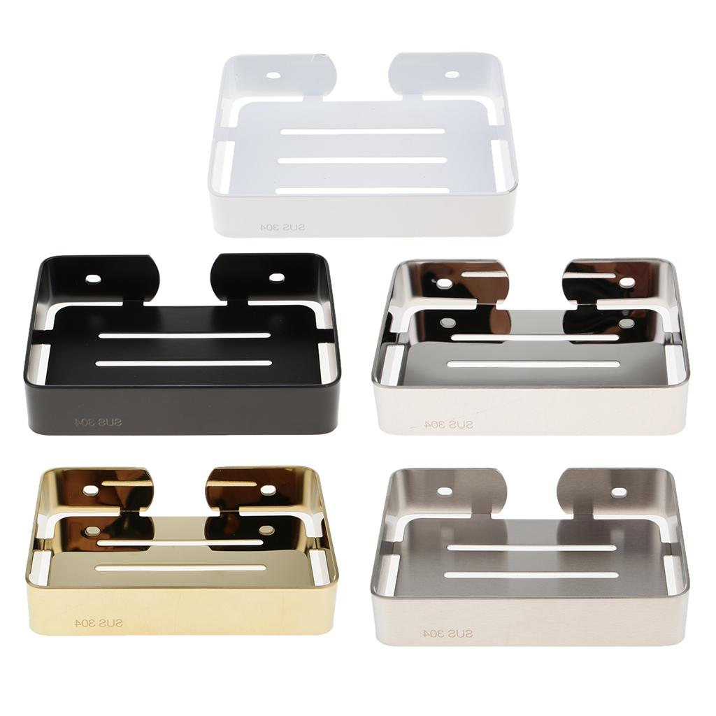 Stainless Steel Soap Dish Wall Mounted Soap Holder Bathroom Soap Saver Tray