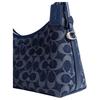 Coach Juliet 28 Klassisches Logo Reißverschluss Stoff Handtasche Umhängetasche Schultertasche Groß Damen Dunkelblau Gemischte Farbe