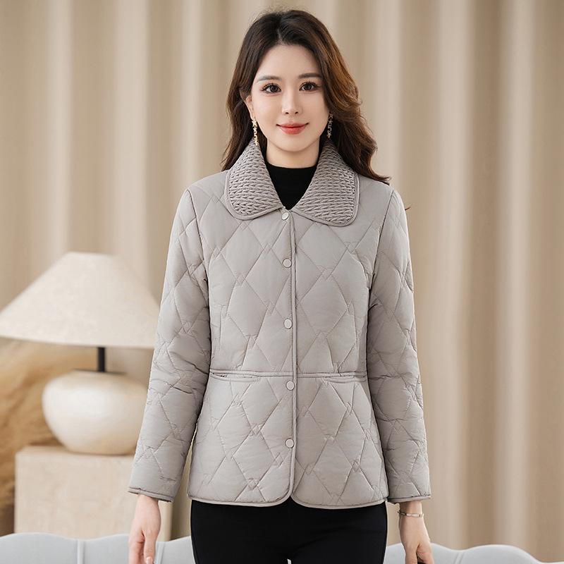 Middle-aged women's clothing mother light and thin winter clothing new cotton-padded jacket foreign gas cotton-padded jacket middle-aged and elderly s
