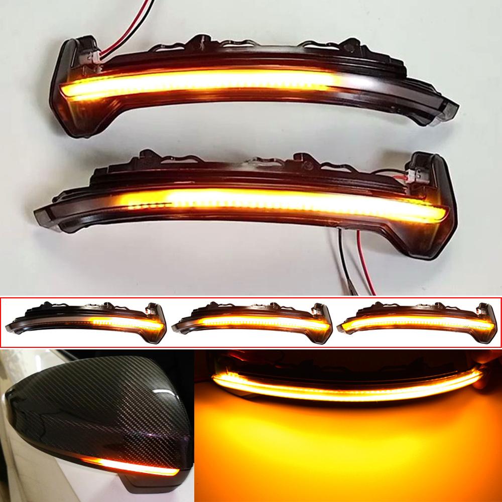 

2pcs Dynamic Side Wing Rear View Mirror Blinker Flowing Water LED Turn Signal Indicator Light for TT TTRS MK3 8S R8