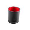 1X  Black Pu Leather Flannel Mute Dice Cups With 5Pcs Dices Bar Game Supplies
