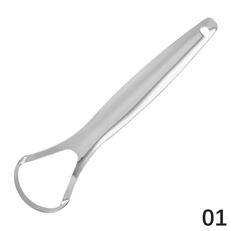 Stainless Steel Tongue Scraper Double Layer Large Opening Tongue Coating Cleaner Tongue Coating Brush Oral Tongue Cleaner Tool