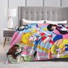 Super Warm BlanketKids Adult Airplane Travel Sailor Moon Throw Blanket  Flannel Bedspread For Outdoor Funny Sofa Bed Cover