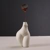 Human Body Shape Ceramic Sculpture Vase - White Decor Art Piece