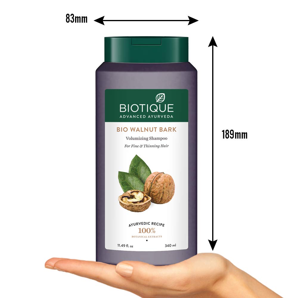 Biotique Bio Walnut Shampoo & Conditioner 340ml For Fine Thin Hair Volumizing 100% Botanical Extracts