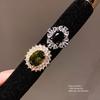 Geometric Oval Zircon Open Ring For Women Elegant Fashion Jewelry