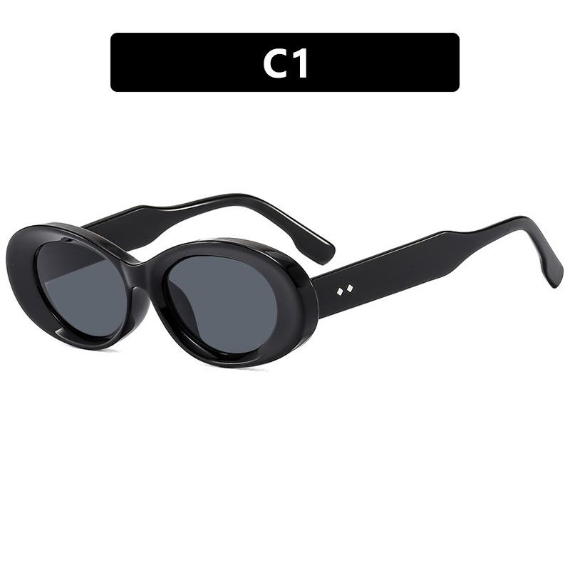 New Retro Oval Small Frame Sunglasses Women Retro Uv Resistant Sun Glasses Sunshade Eyewear Uv400 Luxury Brand Design Eyeglass