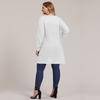 Autumn and Winter Large Size Women's Pocket Knitted Cardigan Mid-Length Sweater