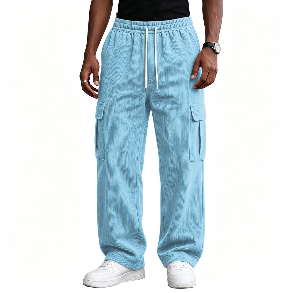 Men's Wide Leg Casual Pants with Athletic Comfort and Street, Loose Fit