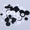 100Pcs 4-Hole Craft Buttons Black/White Resin Circular Sewing Buttons Suitable For Sewing Decoration Diy Accessories