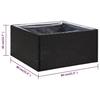 VidaXL Planter Black 80x80x40 Cm Woven Resin