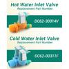 Inlet Valve Washer Cold & Hot Water Inlet Valve Fit for Samsung WA45N3050AW/A4 WA40J3000AW/A2-01 WA45T3200AW/A4-00 WA45M3100AW/A4-00 Replace