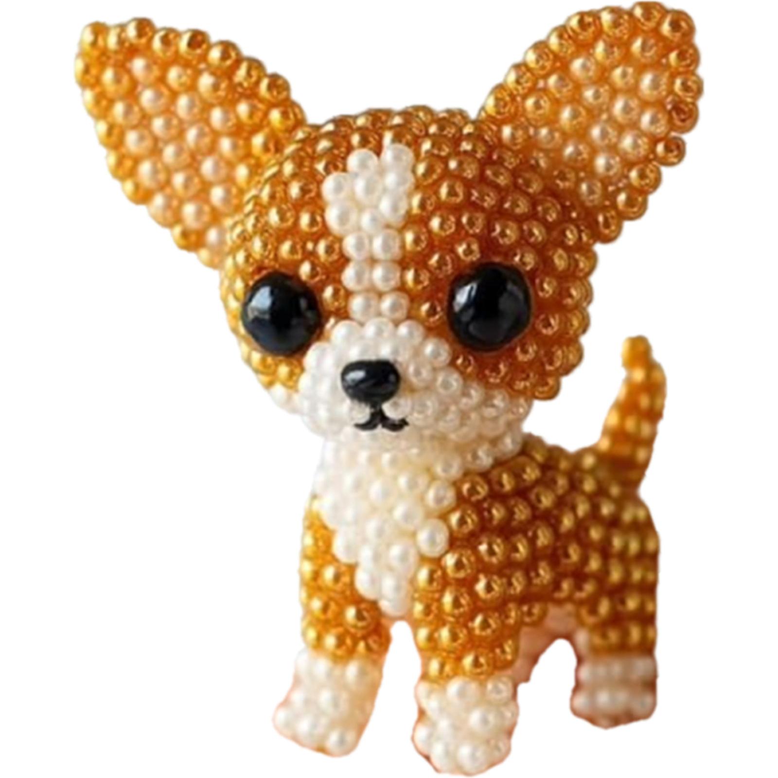 Милый мультяшный набор для вышивки бисером «Собака» DIY, 3D-набор для вышивки бисером в форме животного «Собака» для начинающих, 3D-животное, набор для шитья, украшение