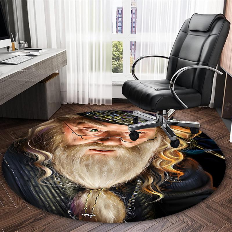 1pc Hogwarts4 Carpet, Round Rug, Comfortable, Suitable for Entryways, Living Rooms, Office, And Bedrooms, Christmas Decoration