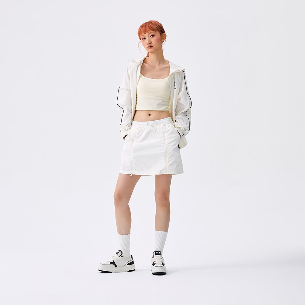 New MLB New York Yankees Basic Collection SS25 Casual Short Skirts Women's Ivory White 3FSKB0753-50IVS