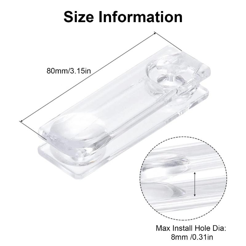 Pack of 8Pcs Plastic Clear Window Shutter Cord Handle for Venetian Blinds Roller Blind Pull Beads Pendants Cord Weights