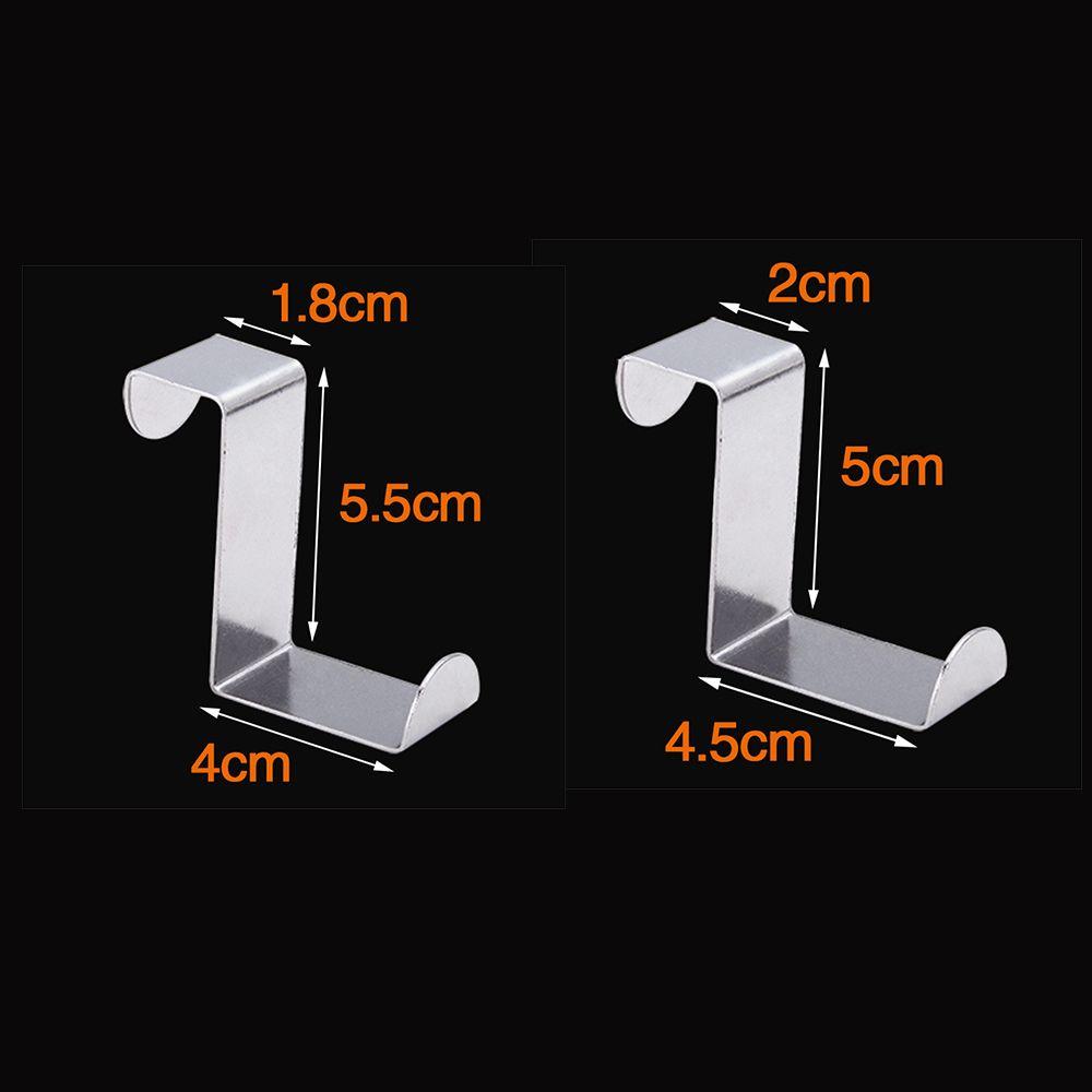 Roestvrij Staal Z-vormige Kapstok Omkeerbaar Opbergrek Over De Deur Haken Deur Achterkant Haak