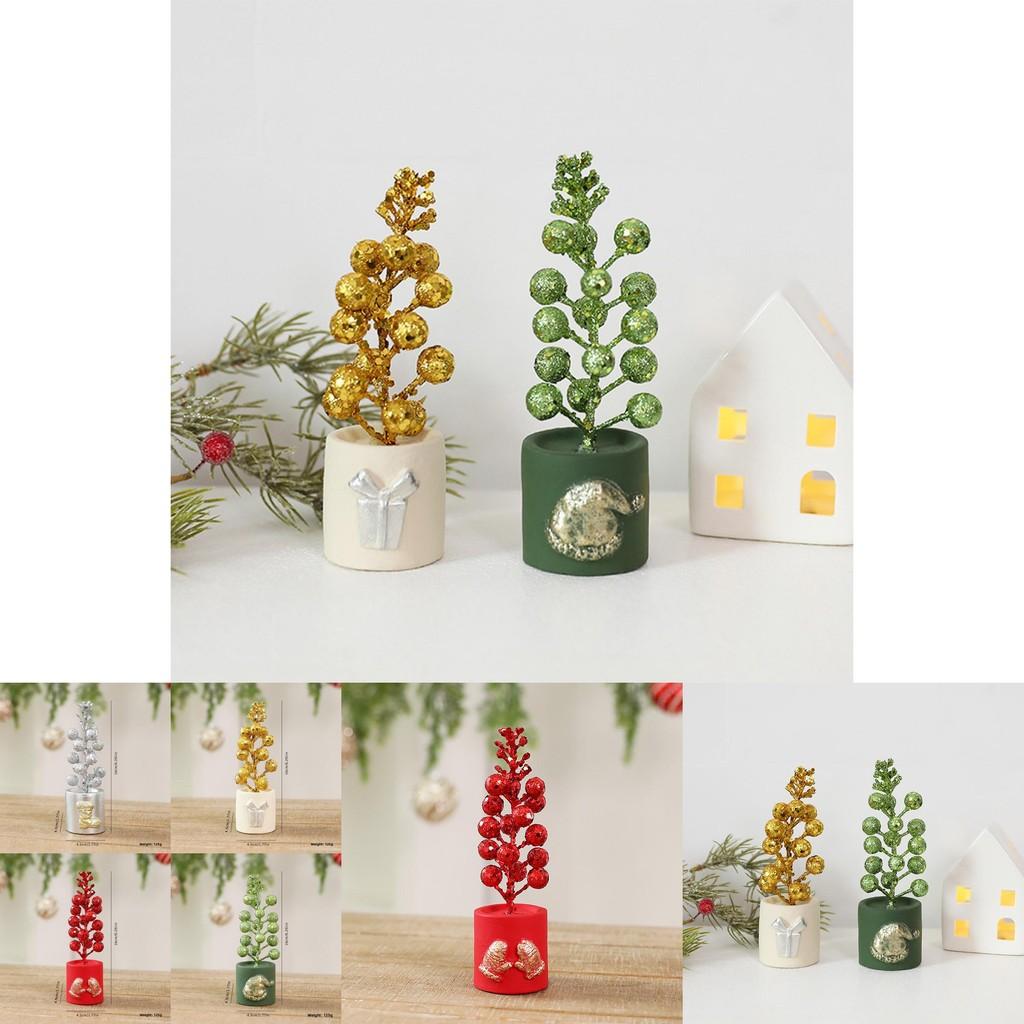 Christmas Fruit Potted Ornament With Classic Style For Indoor Desktop Scene Decoration