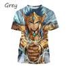 Saint Seiya 3D Printed T-shirt for Men and Women Round Neck Short-sleeved Casual Tops Oversized T-shirts Anime Tshirt Tee