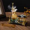 Arabian Incense Burner Home Decor Office SPA with Storage Jar Birthday Gift Tabletop Ornament