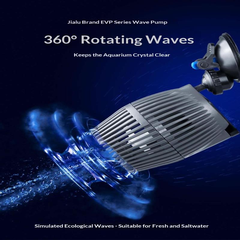 Aquarium Wave Maker Pump Energy Saving High Efficiency Quiet Propeller Strong Suction Cup for 25-90 Gallon Saltwater Fish Tank