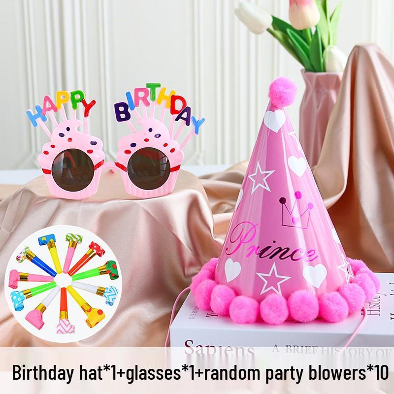Decorazioni per la Festa di 1° Compleanno per Bambine - Corona, Cappellino per Torta, Occhiali