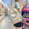 Schoolbag Korean Small Fresh Schoolbag Female College Student Simple Polka Dot Backpack Lightweight Large Capacity Junior High School Campus Backpack
