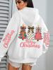 Merry Christmas Colorful Bow Tree Print Pattern Hoodie Jumper Autumn And Winter Sweater