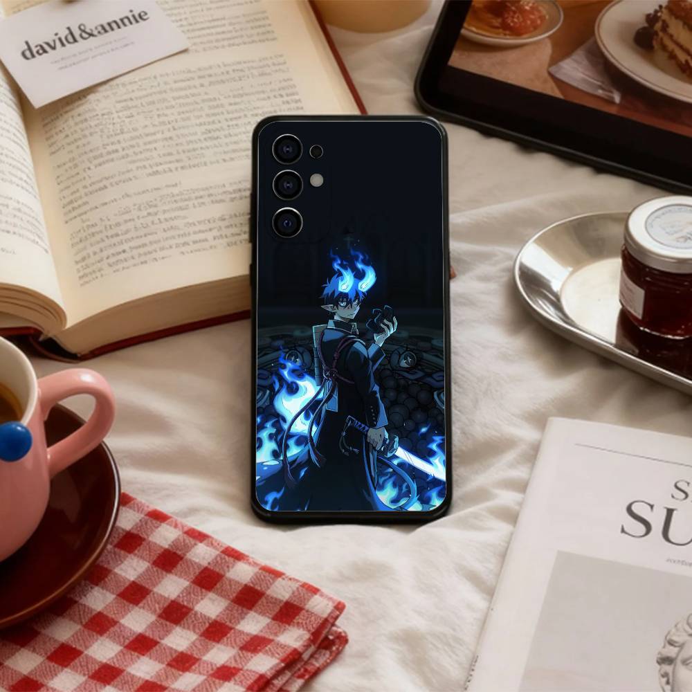 Blue Flame Blue Exorcist   Phone Case For Samsung S 25,24,23,22,30,21,10,9,Ultra,Plus,Lite,FE,4,5 G Soft Black Case