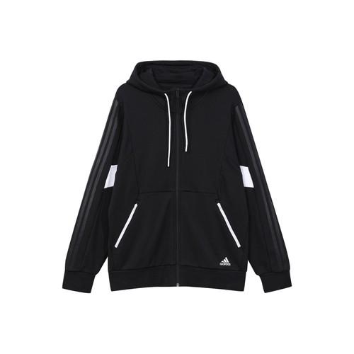 adidas Men s Black Sports Training Knit Hoodie Jacket with Logo S чёрный