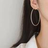 10 Pairs Minimalist Big Large Stainless Steel Round Woman's Piercing Hoop Earing for Female Jewelry Punk Accessories Trend NewIn