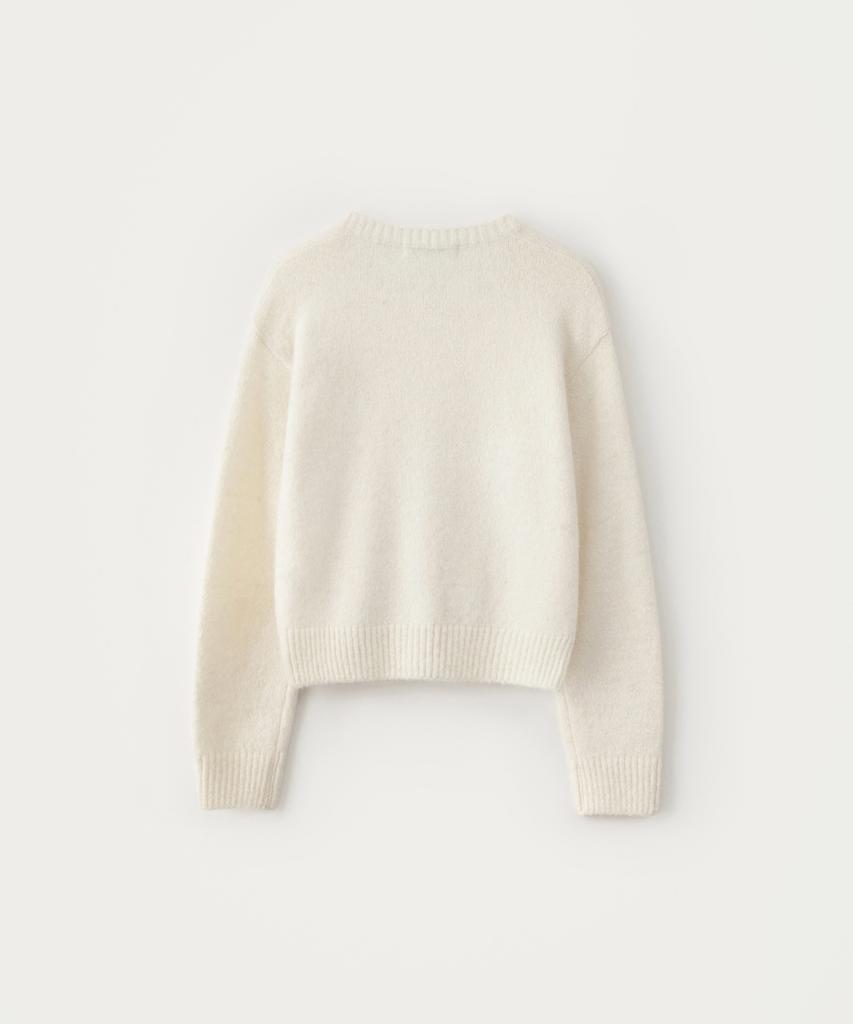 Sseomweeobeoteo Manon Alpaca Cardigan - Ivory