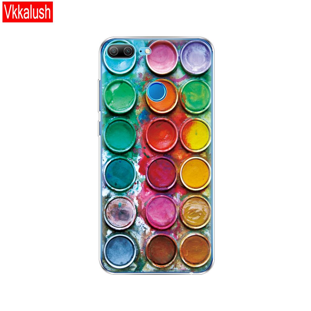 Hülle Handyhülle für Huawei Honor 9 Lite weiches TPU Silikon Rückseite 360 Vollschutz Druck transparent Coque Shell