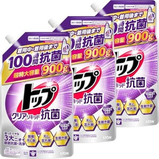 Top Clear Liquid Antibacterial Refill Super Large 900g 3 pieces