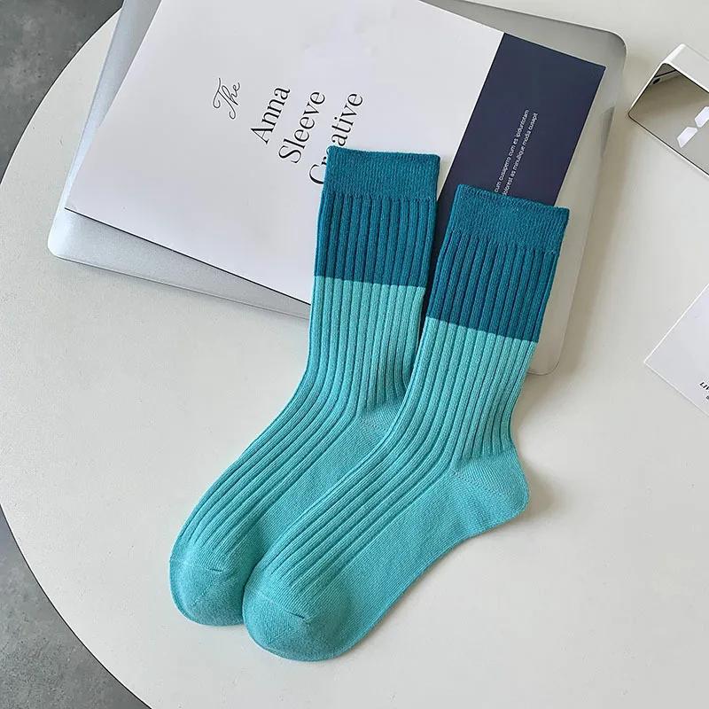 Mid-Calf Women Cotton Socks FAutumn Winter Ins Japanese JK Ethnic Style Fashion Socks Lady Girls Student Sweet Retro Long Socks