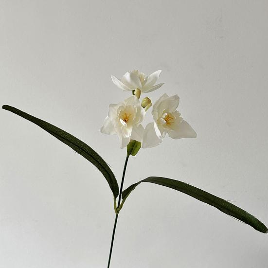 Künstliche Blumen Realistische Narzissen für Heimdeko Nordischer Stil Langlebig Kein Wasser Benötigt Flexible Stiele Sicher Floral