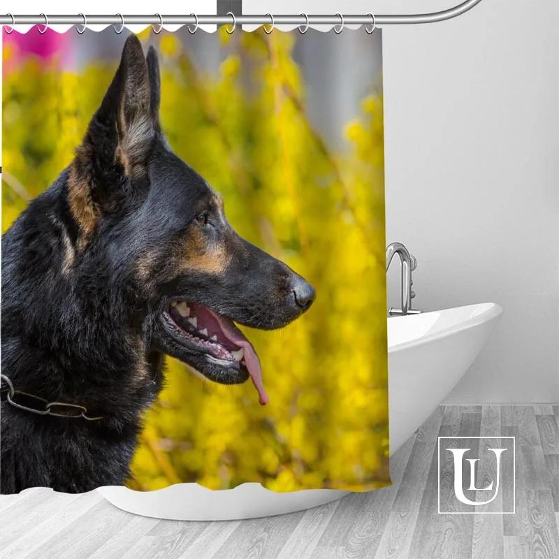 Benutzerdefinierte Deutscher Schäferhund Hund Duschvorhang MEHRERE GRÖSSEN Wasserdichtes Stoff Duschvorhang für Badezimmer Dekoration Dropshipping
