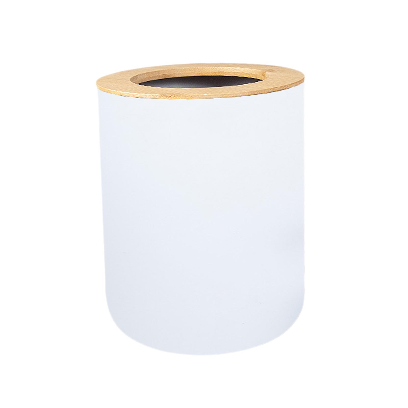 

Garbage Can Fashionable Easy to Clean Bathroom Accessories Small Wastebasket for Bedroom Office Desktop Bathroom Dorm Room білий