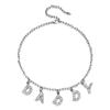 Ensemble de collier pendentif chaîne de clavicule Harajuku Flash Diamant Lettre Avec Pendentif Court Diamant Avec Lettres Anglaises FilleTendance Chaîne