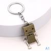 1/3Pcszinc Alloy Robot Keychain Joint Movable Movable Robot Keychain Retro Simple Cute Cartoon Pendant Keychain Chain Boy'S Gift