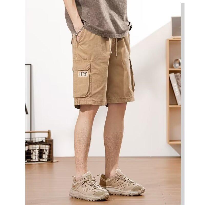 Summer American Black Work Shorts Men's Casual Mid-pants Loose Men's Five-point Pants