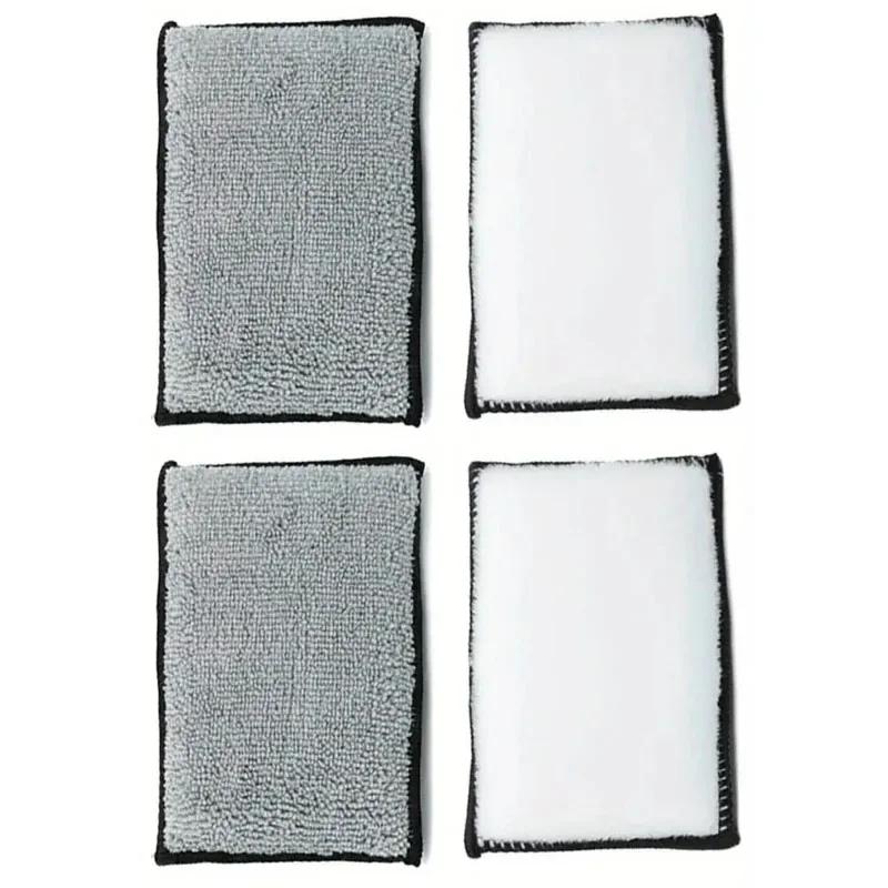 2/12 Stück Weicher Doppelseitiger Mikrofaser Scheuerschwamm Auto Lederreinigung Mikrofaserhandtuch Wachsschwamm Autopflegewerkzeuge