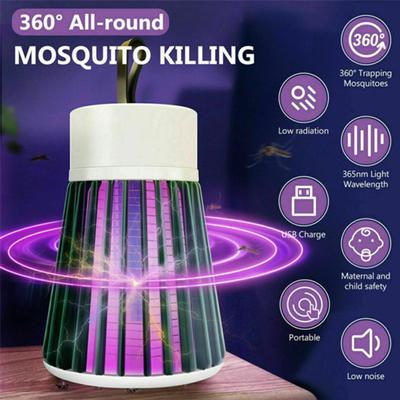New! Household Mosquito Killer Fast Effective Usb Rechargeable Indoor Outdoor Electric Shock Mosquito