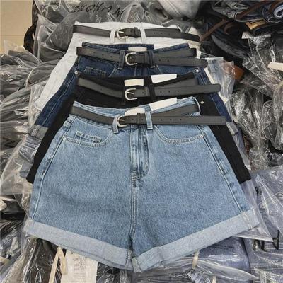 Women's Chic High-Waist Denim Shorts - Korean Style, Loose Fit, Wide-Leg, Casual Summer Hot Pants