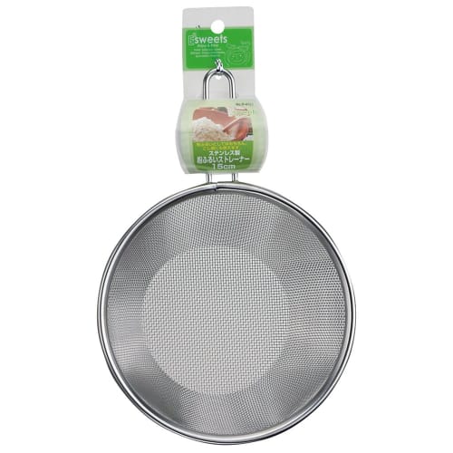 Pearl Metal Flour Sifter Strainer, 15cm, Stainless Steel, EE Sweets, Made in Japan, D-4723