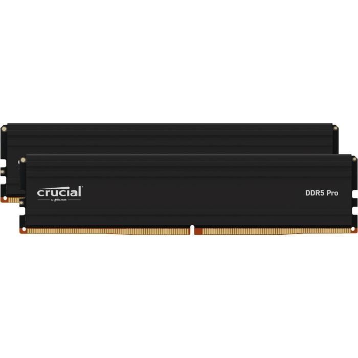 CRUCIAL Mémoire RAM DDR5 PRO - Kit 128GB (2 X 64GO) - 5600 MT/s - CL46