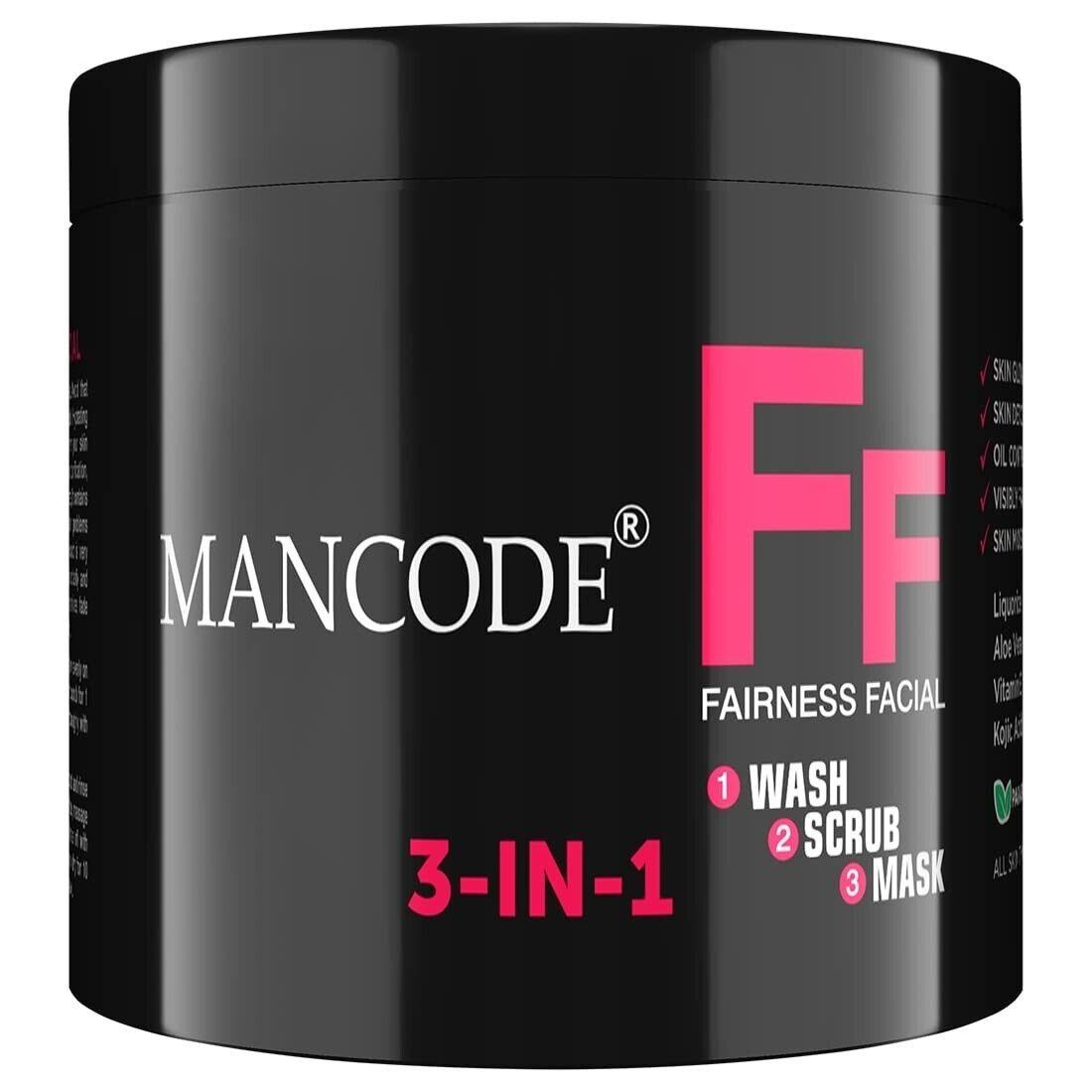 

Mancode 3 in 1 Fairness Facial Cream For Mens 100 gm KS150