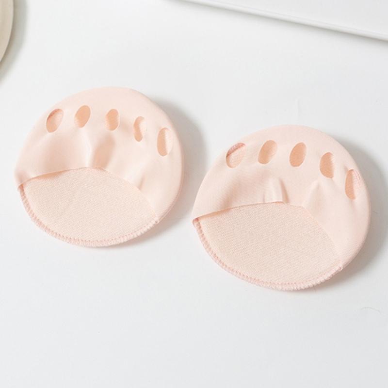 5 Pairs Women's Invisible Foot Socks Soft Open Toe Socks Comfortable Non-slip Split Toe Shock Absorbing Half Palm Socks