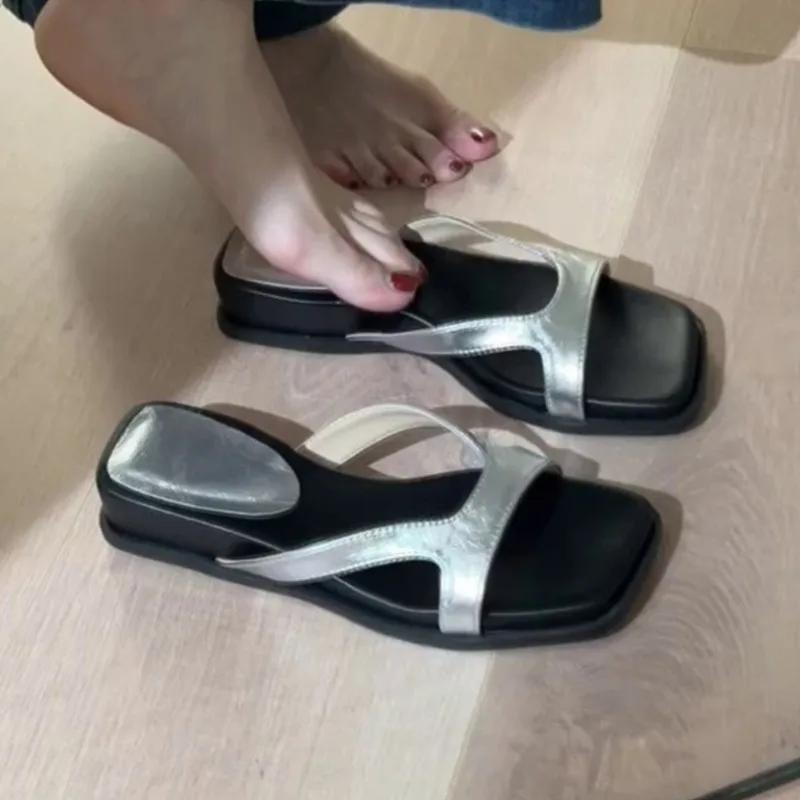 

Балетки Женские тапочки Дизайнерская уютная обувь Сандалии 2025 Лето Пляжные шлепанцы Новый бренд Слайды Повседневные Zapatillas Mujer 40